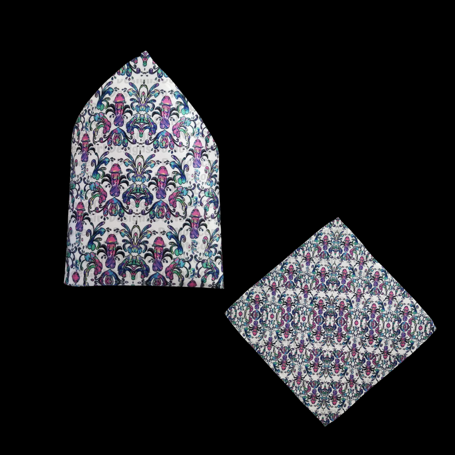 Adult Naughty Peen Design Pocket Squares