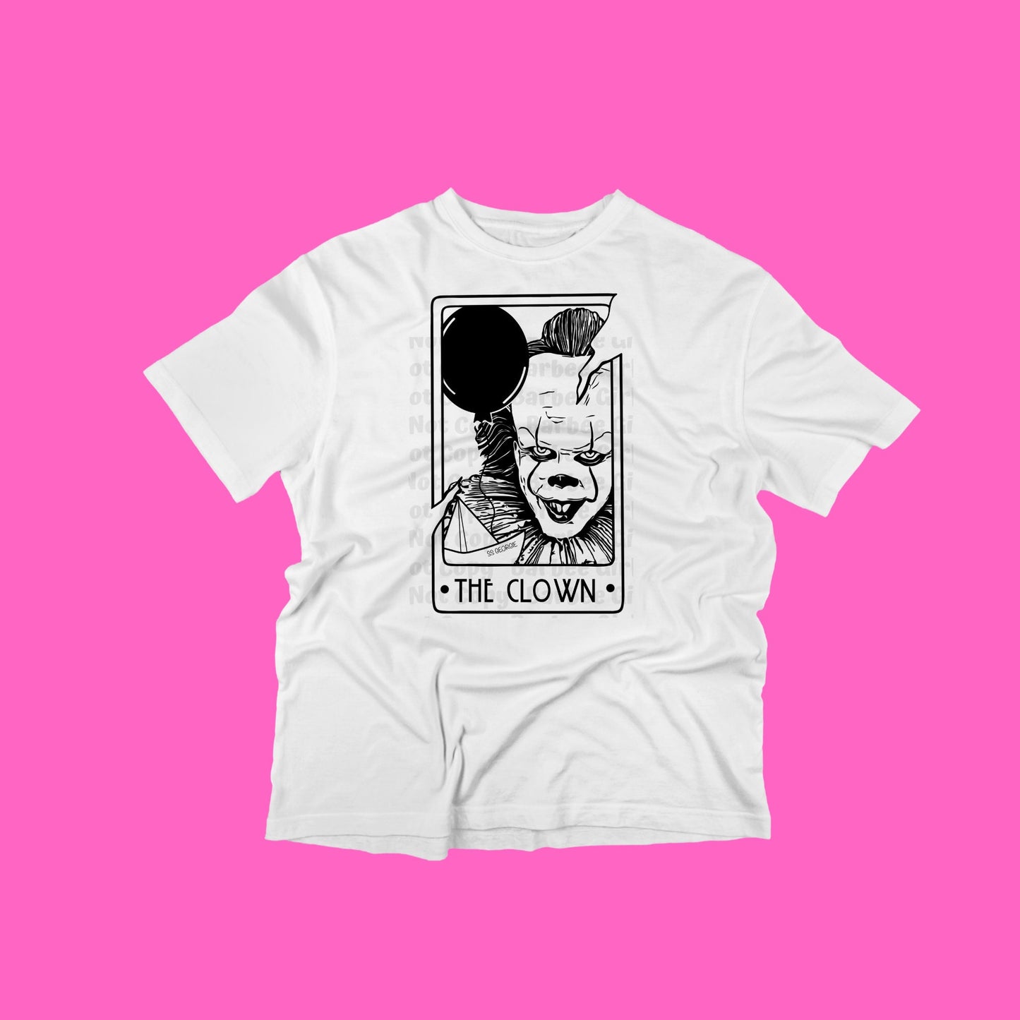 Adult T-Shirt Scary Tarot Cards