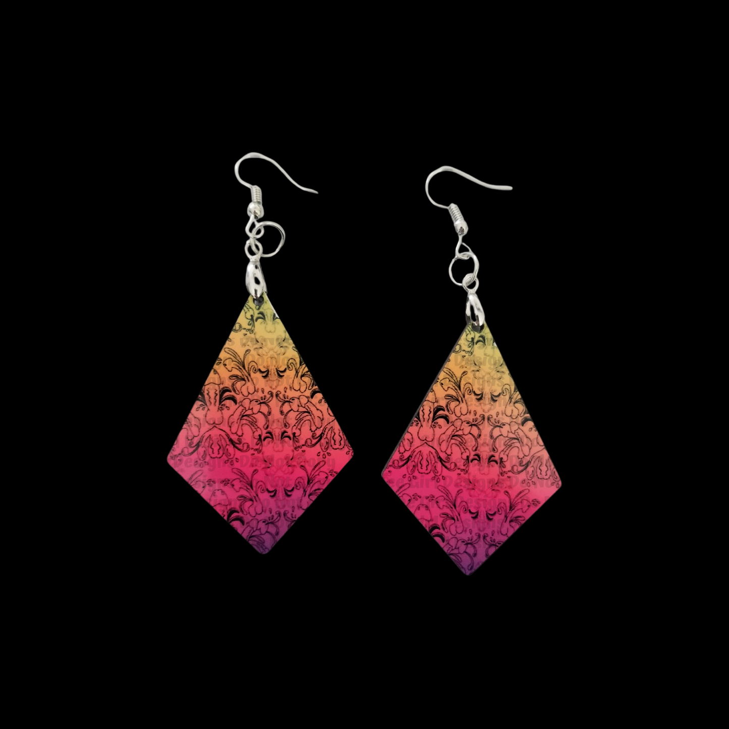 Adult Diamond Shaped Naughty Peen Design Earrings