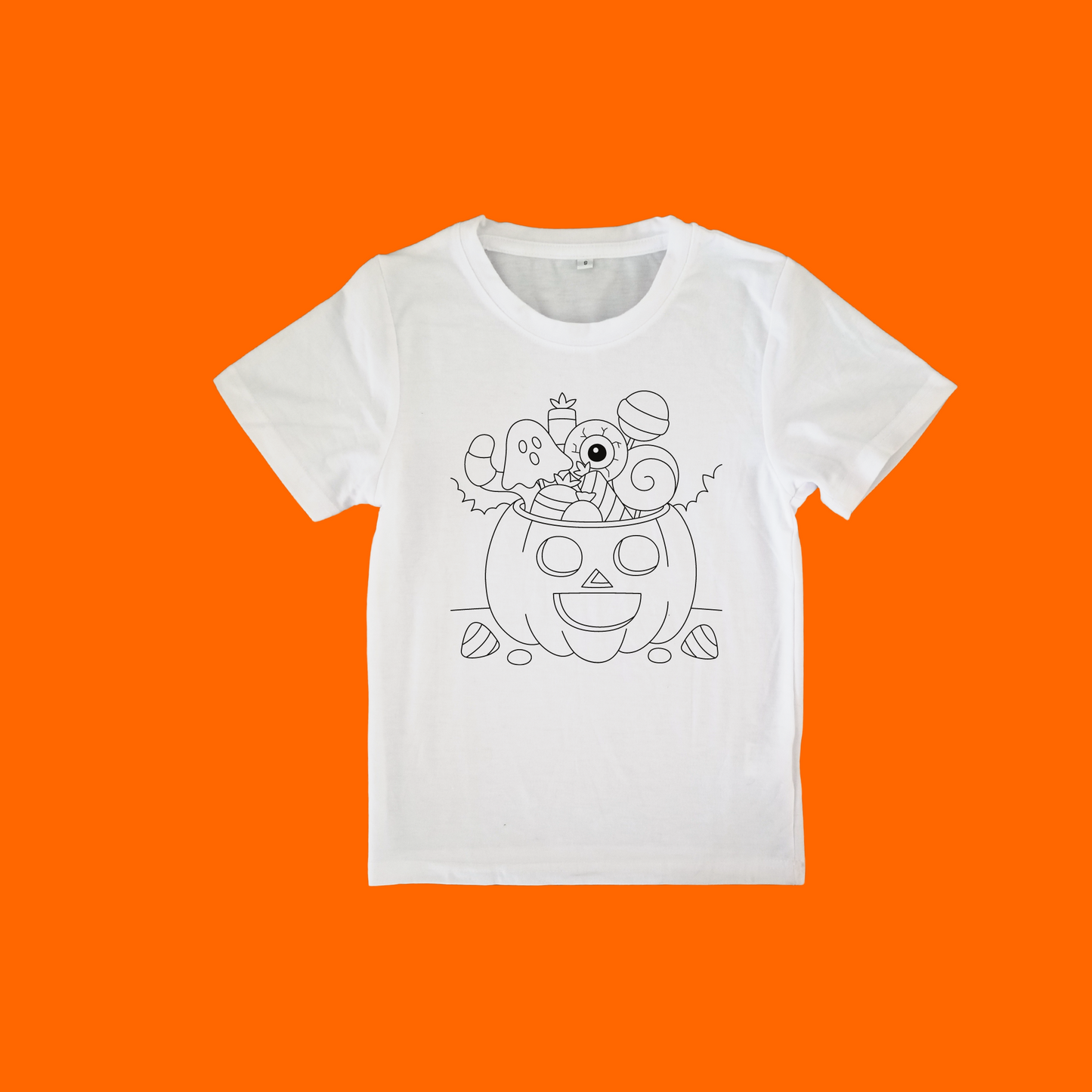 Kids Coloring Shirt And Washable Marker Set "Pumpkin"