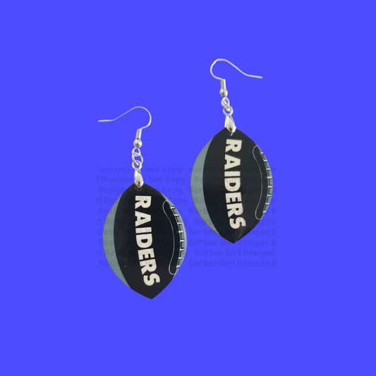 Adult Football Shaped Earrings