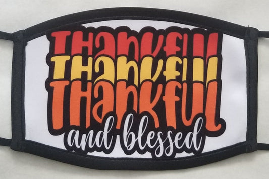 Adult Thankful and Blessed Mask